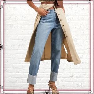 Banana Republic Wide Cuff High Waisted Jeans Size 10T